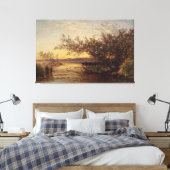 La Camargue, Coucher De Soleil - Félix Ziem Leinwanddruck (Insitu (Schlafzimmer))