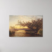 La Camargue, Coucher De Soleil - Félix Ziem Leinwanddruck (Vorderseite)