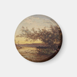 La Camargue, Coucher De Soleil - Félix Ziem Magnet