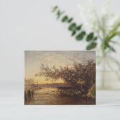 La Camargue, Coucher De Soleil - Félix Ziem Postkarte (Stehend Vorderseite)