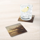 La Camargue, Coucher De Soleil - Félix Ziem Rechteckiger Pappuntersetzer (Vor Ort)