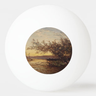 La Camargue, Coucher De Soleil - Félix Ziem Tischtennisball