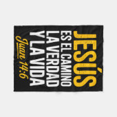 La Camisa De Jesus En Espanol Christian Spanish Fleecedecke (Vorderseite (Horizontal))