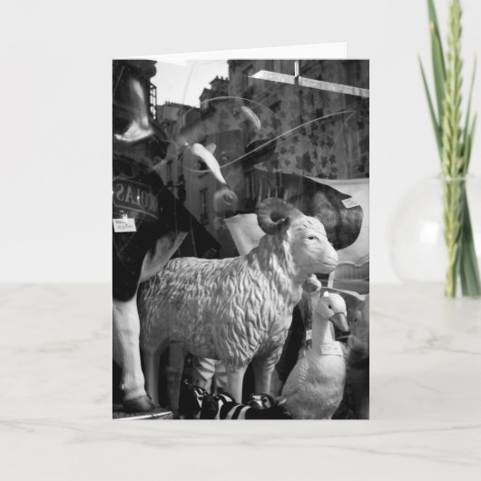 La Campagne à Paris rue Daguerre Sheep Cows Karte (Vorderseite)