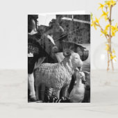 La Campagne à Paris rue Daguerre Sheep Cows Karte (Gelbe Blume)