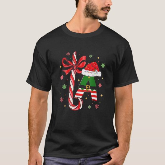 La Candy Cane Santa Hat Funny Christmas 2024 Tis T T-Shirt (Vorderseite)