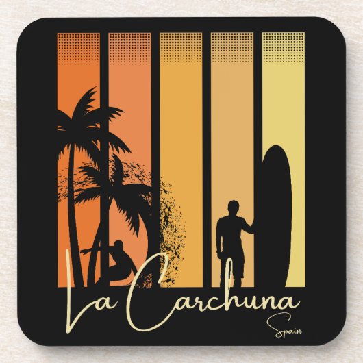 La Carchuna Spanien Surfstrand Getränkeuntersetzer (Vorderseite)