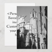 La Catedral Gargoyle Invitation (Barcelona, Spanie Einladung (Vorne/Hinten)