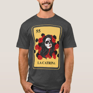La Catrina Bingo Card Game Traditionelles Hal T-Shirt