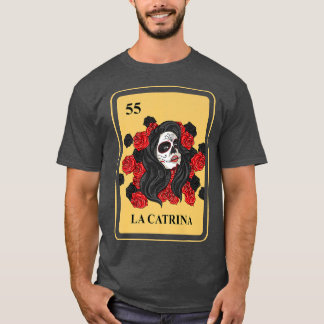 La Catrina Bingo Card Game Traditionelles Hal T-Shirt