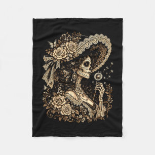La Catrina bläst Löwenzahn Zucker-Schädel Tag von Fleecedecke