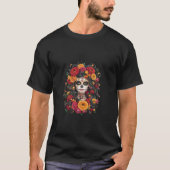 La Catrina Bloral Skull Sugar Skull Celebration T T-Shirt (Vorderseite)