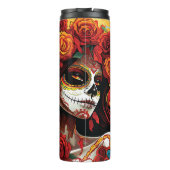 La Catrina Calavera Tag des Toten Halloween Thermosbecher (Rückseite)