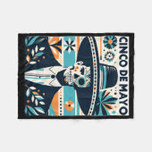 La Catrina Cinco De Mayo Herrliche Fiesta Fleecedecke (Vorderseite (Horizontal))