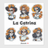 La Catrina Custom-Cut Vinyl Sticker (Blatt)
