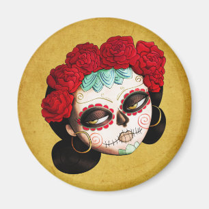 La Catrina - Dia de Los Muertos Girl Magnet
