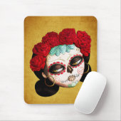 La Catrina - Dia de Los Muertos Girl Mousepad (Mit Mouse)