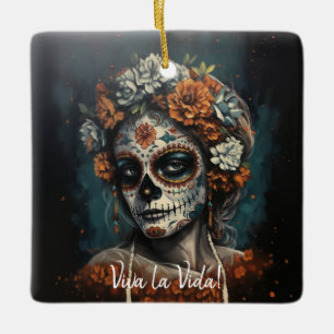 La Catrina Ewiger Geist Dia de los Muertos Keramikornament