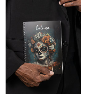 La Catrina Ewiger Geist Dia de los Muertos Notizblock
