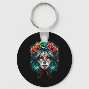 La Catrina Frauen Dia De Los Muertos Latina Cinco  Schlüsselanhänger