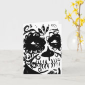 La Catrina Karte (Gelbe Blume)