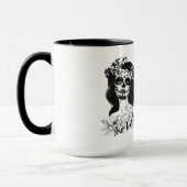 "La Catrina" Puppe w/ Blume Tattoo - Anpassbar Tasse (Links)