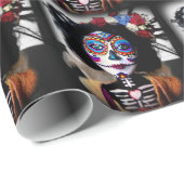 La Catrina ruft den Geist der Vorfahren hervor Geschenkpapier (Rolleneckpunkt)
