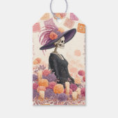 La Catrina Skeleton Lady Day of the Dead Decoupage Geschenkanhänger (Vorderseite)