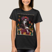 La Catrina - Tag der Toten Blüte T-Shirt (Vorderseite)