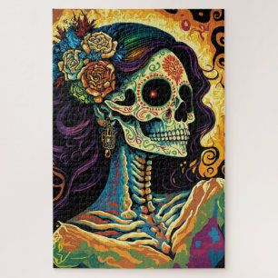 La Catrina Tag des Toten Mexikanischen Skeletts Ku Puzzle
