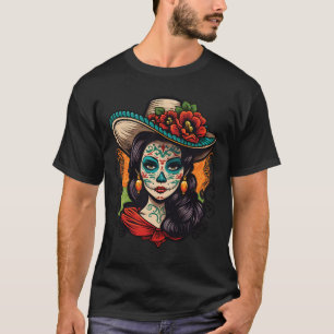 La Catrina Women Dia De Los Muertos Latina T-Shirt