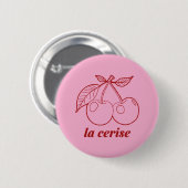 La cerise pin button (Vorne & Hinten)
