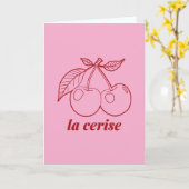 La cerise pin karte (Gelbe Blume)