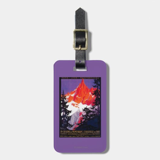 La Chaine De der Montblanc Vintages PosterEurope Gepäckanhänger (Vorderseite vertikal)
