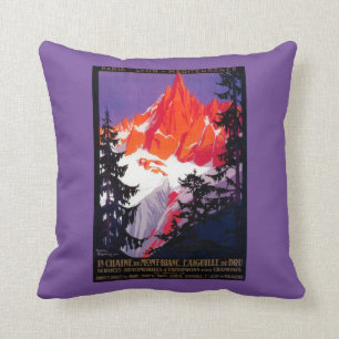 La Chaine De der Montblanc Vintages PosterEurope Kissen