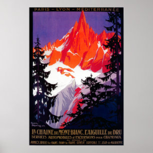 La Chaine De der Montblanc Vintages PosterEurope Poster