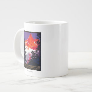 La Chaine De Mont-Blanc Vintag PosterEurope Jumbo-Tasse