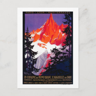 La Chaine De Mont-Blanc Vintage PosterEuropa Postkarte
