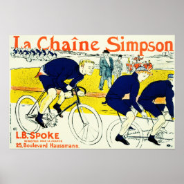 La Chaine Simpson Cycles Lautrec Vintage Poster Ad