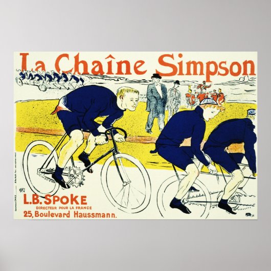 La Chaine Simpson Cycles Lautrec Vintage Poster Ad (Vorne)