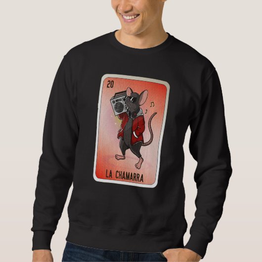 La Chamarra Mexican Slang Lottery Bingo Cards Sweatshirt (Vorderseite)