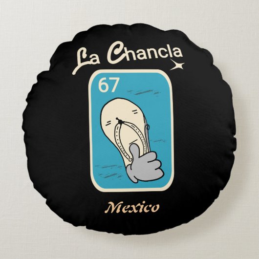 La Chancla 67 Rundes Kissen (Vorderseite)