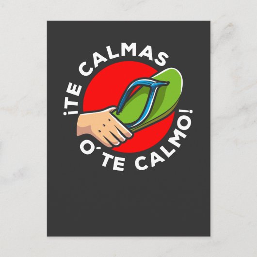 La chancla Funny Spanisches Zitat Lateinischer Spa Postkarte (Vorderseite)