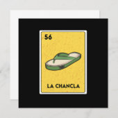 La Chancla Mexican Lottery Bingo Game Card Player Einladung (Vorne/Hinten)