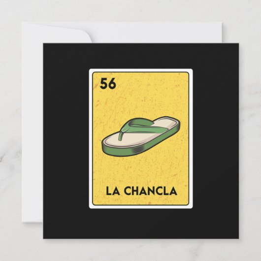 La Chancla Mexican Lottery Bingo Game Card Player Einladung (Vorderseite)