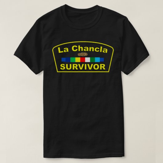 La Chancla Survivor I überlebt La Chancla T-Shirt (Design vorne)