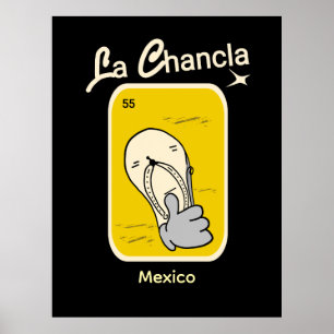 la Chancla yellow  Poster
