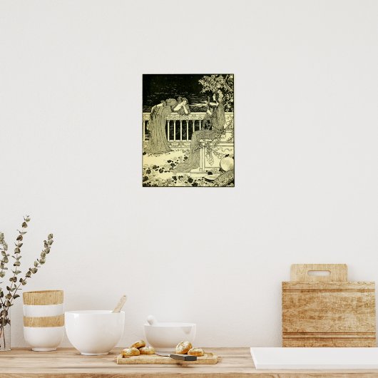 La Chanson in The Savoy von Aubrey Beardsley 1896 Poster (Küche)