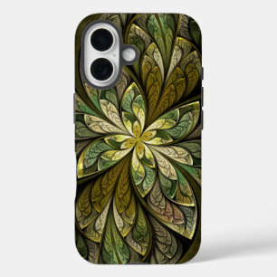La Chanteuse Vert Green Abstraktes Hartglas iPhone 16 Hülle