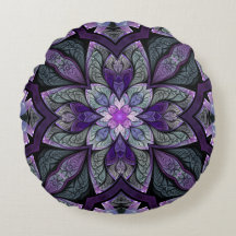 La Chanteuse Violett rundes Wurfs-Kissen